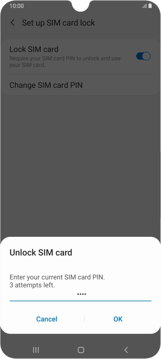 Key in your PIN and press OK.