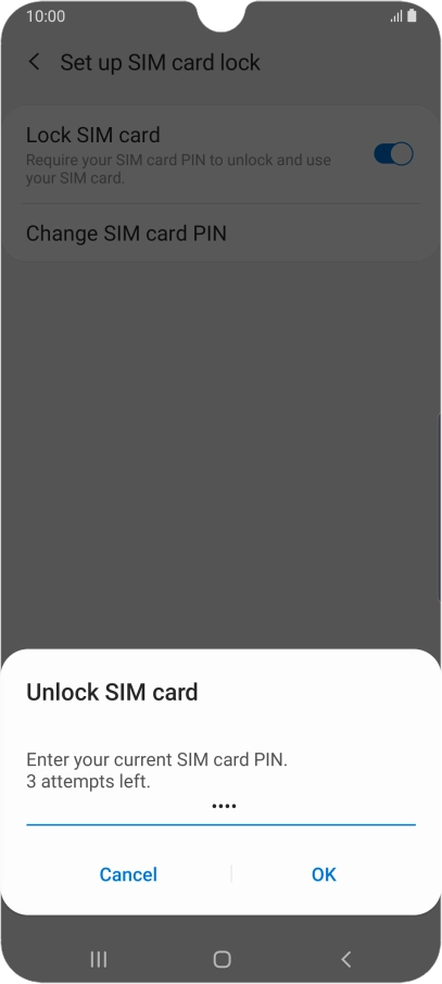 Key in your PIN and press OK.