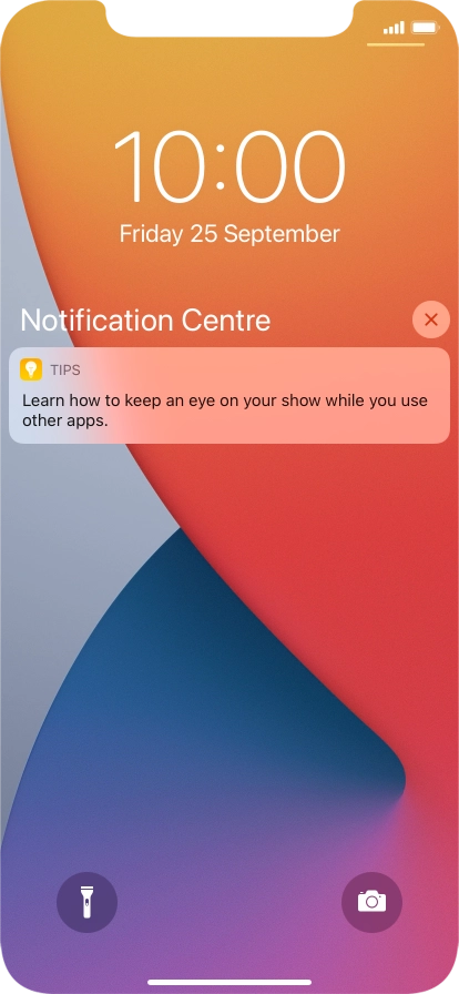 Press the required notification and follow the instructions on the screen to use the selected function.