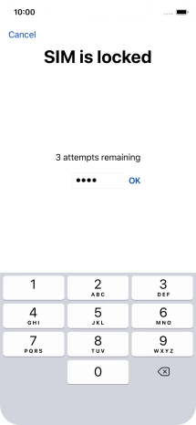 If your SIM is locked, key in your PIN and press OK.