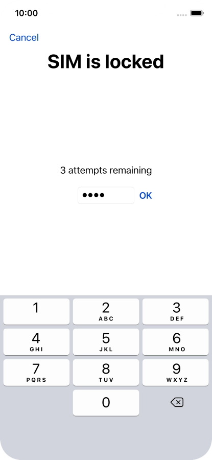 If your SIM is locked, key in your PIN and press OK.