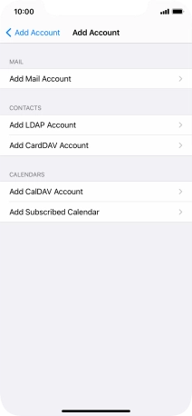 Press Add Mail Account.
