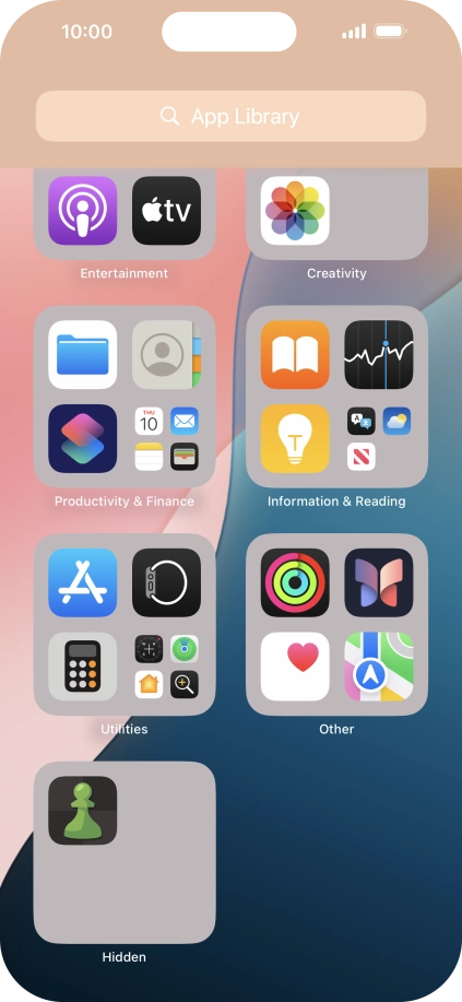 Press and hold the required app.