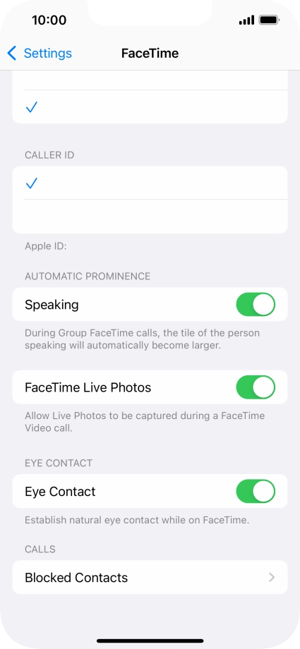 Press the indicator next to 