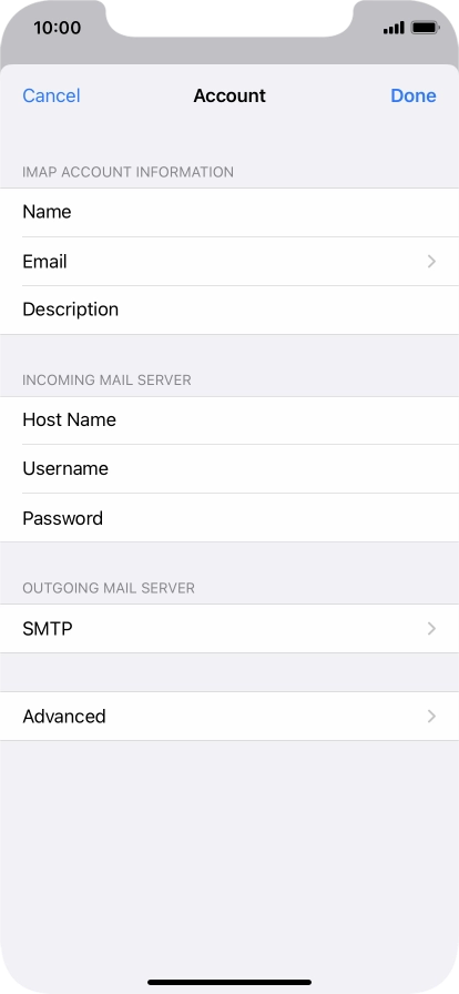 Press SMTP.