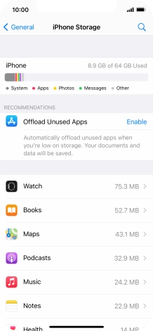 Press the required app.