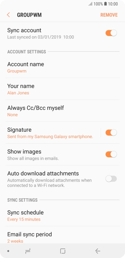 Press the indicator next to 
