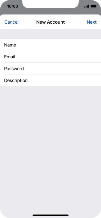 Press Description and key in the required name. Press Description and key in the required name.