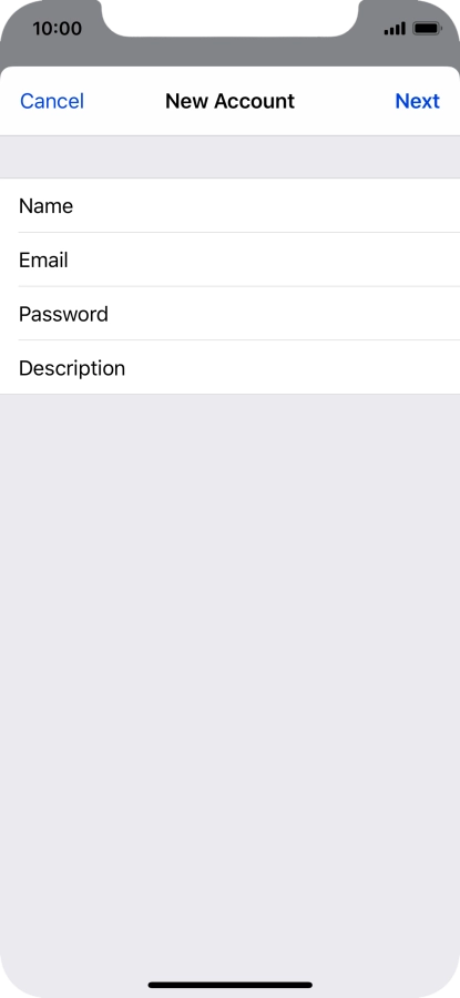 Press Description and key in the required name. Press Description and key in the required name.