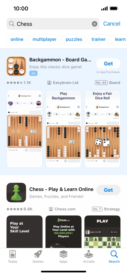Press the required app.