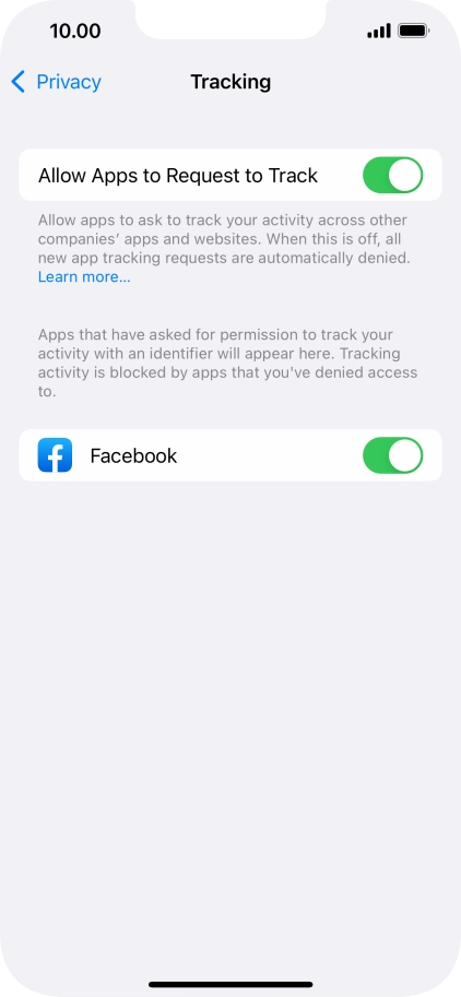Press the indicator next to 