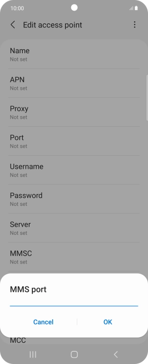 Key in 80 and press OK.
