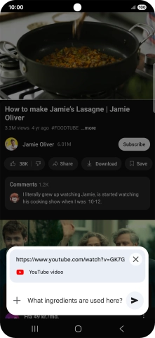 Follow the instructions on the screen to type or speak the required question for the video.