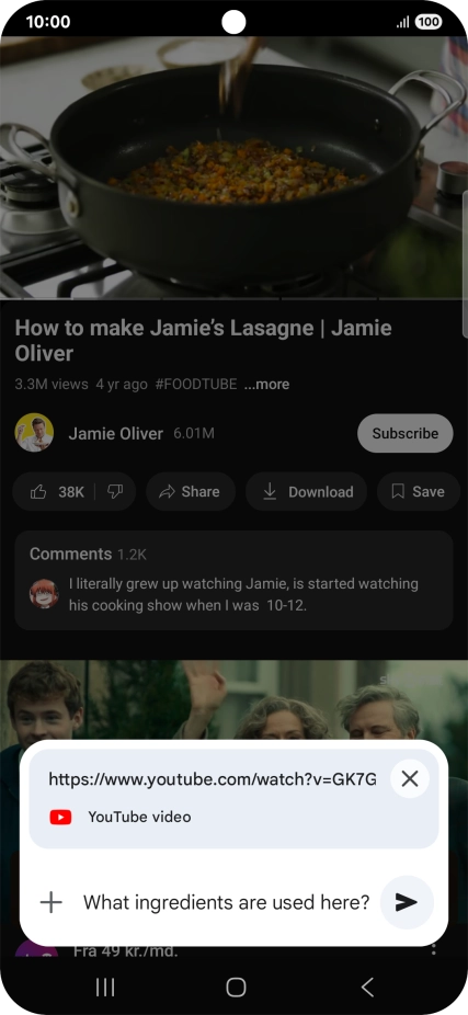 Follow the instructions on the screen to type or speak the required question for the video.
