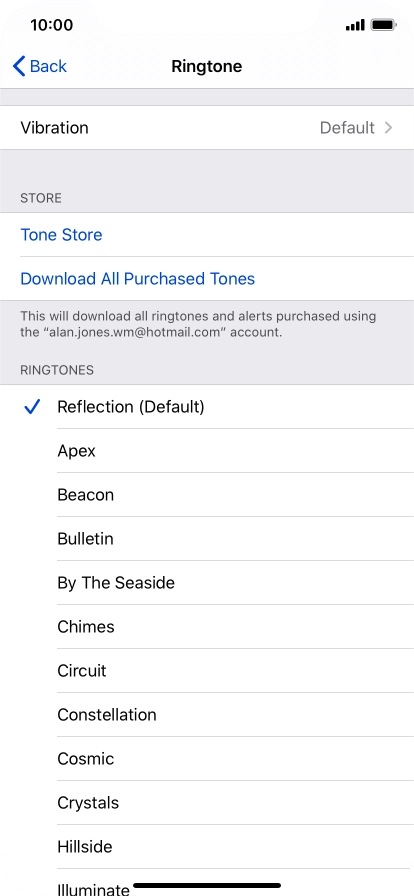 Press the required ring tones to hear them.