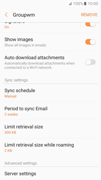 Press Sync schedule. Press Sync schedule.