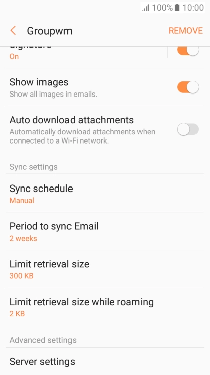 Press Sync schedule. Press Sync schedule.