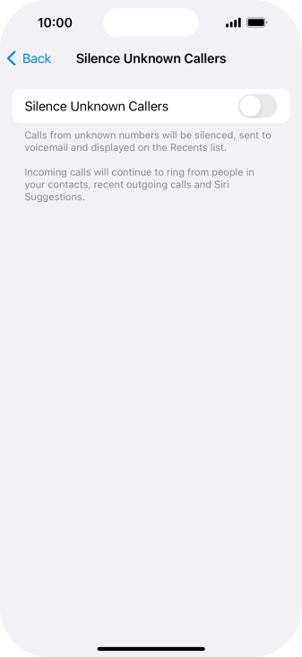 Press the indicator next to 