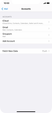 Press the required account.