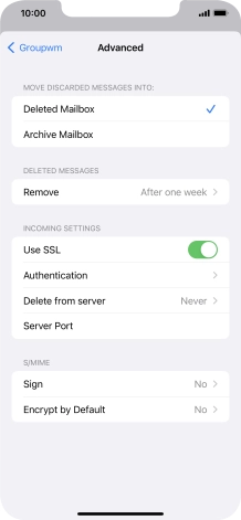 Press the indicator next to 