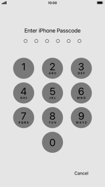 Use the phone lock code you created. The app is now locked.