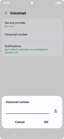 Key in (prefix) 5 (your phone number) and press OK.
