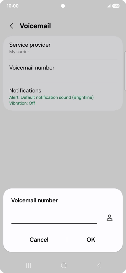 Key in (prefix) 5 (your phone number) and press OK.