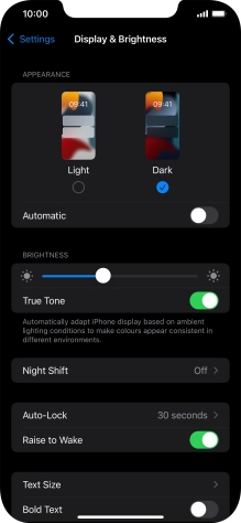 Press the indicator next to 
