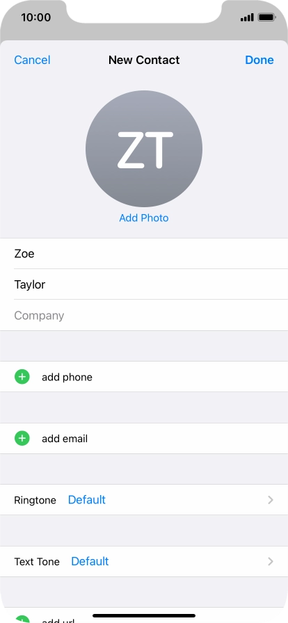 Press add phone.