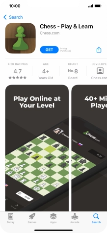 Press GET and follow the instructions on the screen to install the app.