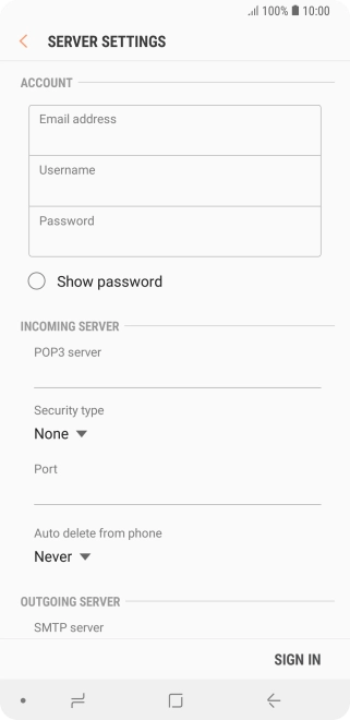 Press the field below 
