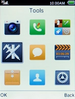 Select Tools and press the Left selection key.