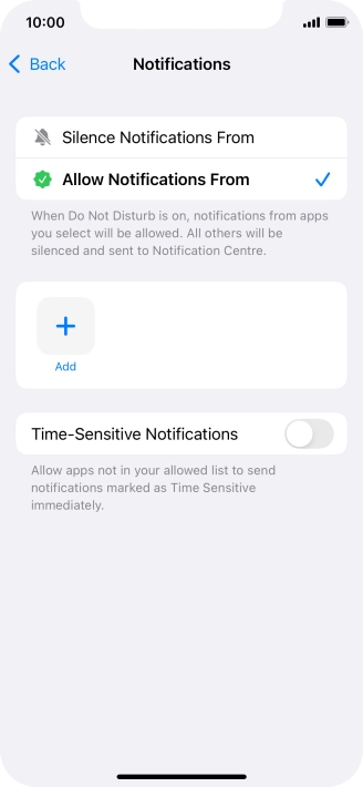 Press the indicator next to 