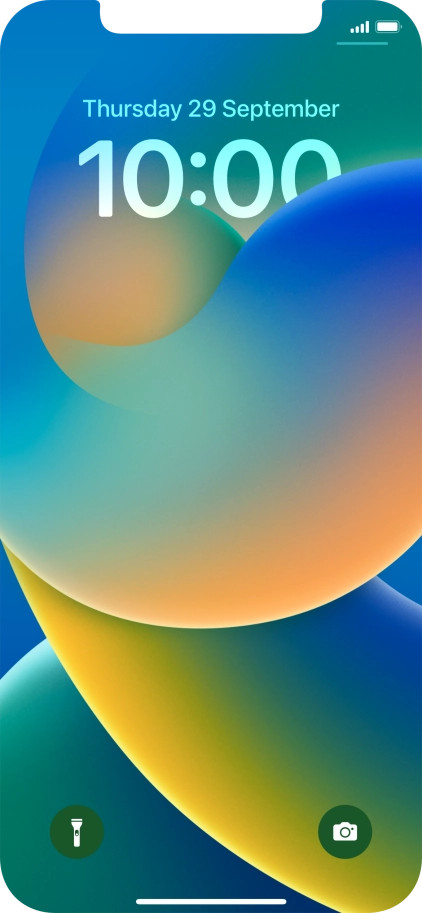 Press and hold anywhere on the lock screen.