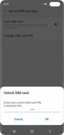 Key in your PIN and press OK.