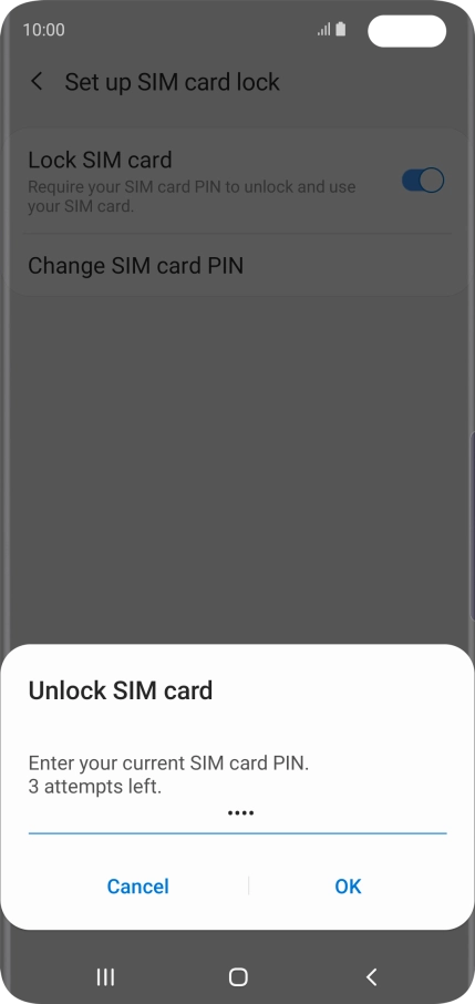 Key in your PIN and press OK.