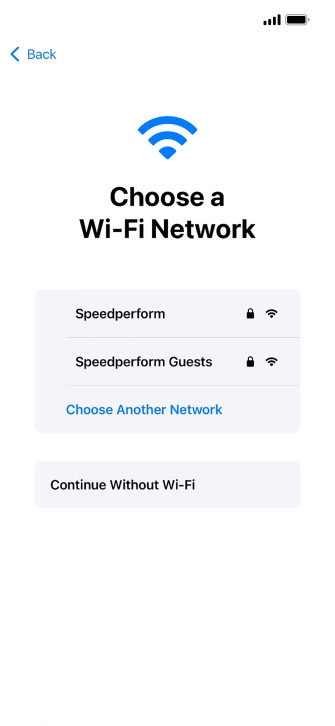Press the required Wi-Fi network.