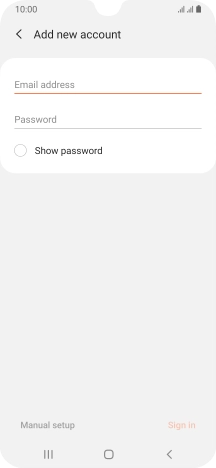 Press Email address and key in your email address.