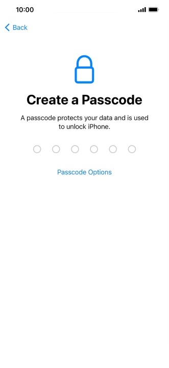 Press Passcode Options. Press Passcode Options.