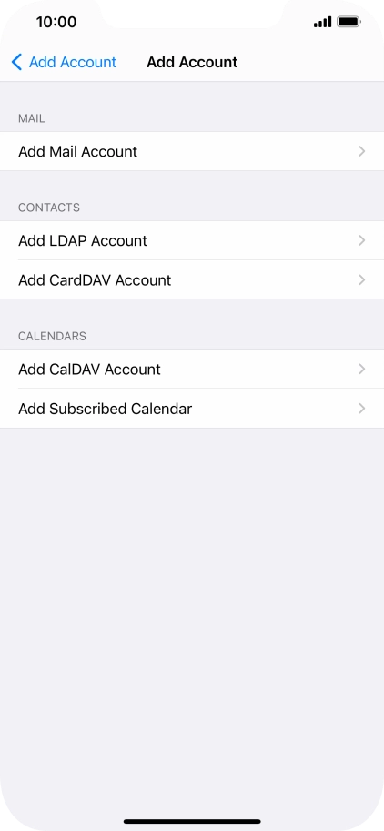 Press Add Mail Account.