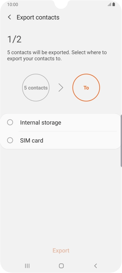 Press the name of the SIM.