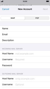Press IMAP. Press IMAP.