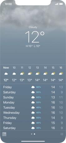 Slide your finger upwards starting from the bottom of the screen to return to the home screen.