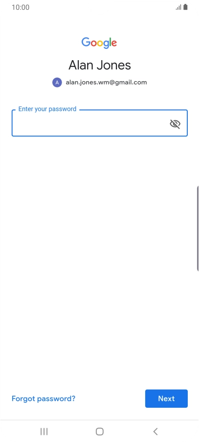 Press the field below 