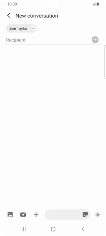 Press the text input field and write the text for your picture message.