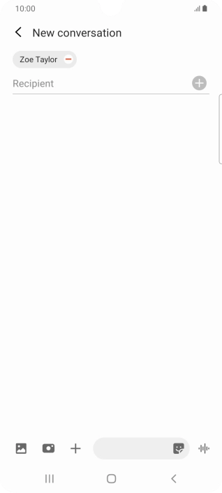 Press the text input field and write the text for your picture message.