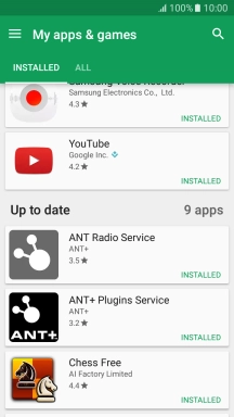 Press the required app.