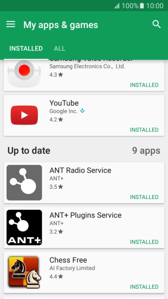 Press the required app.