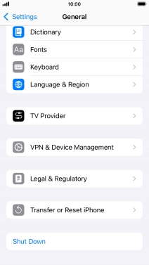 Press Transfer or Reset iPhone.