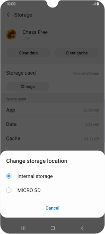 Press the name of the memory card.